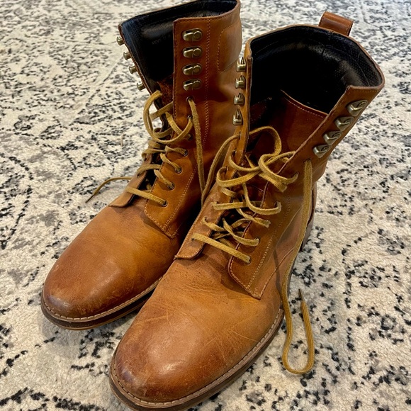 Cole Haan British tan leather boots, nike air soles, sz 12 - Picture 2 of 5